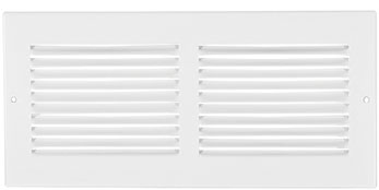 METAL SIDEWALL GRILLE 12X6-IN WHITE