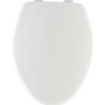 PLASTIC TOILET SEAT ELONGATED WHITE