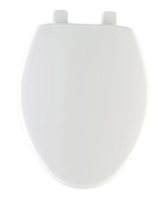 PLASTIC TOILET SEAT ELONGATED WHITE