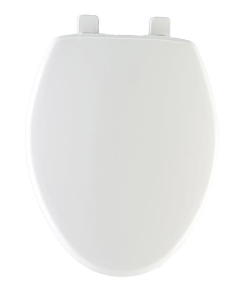 PLASTIC TOILET SEAT ELONGATED WHITE