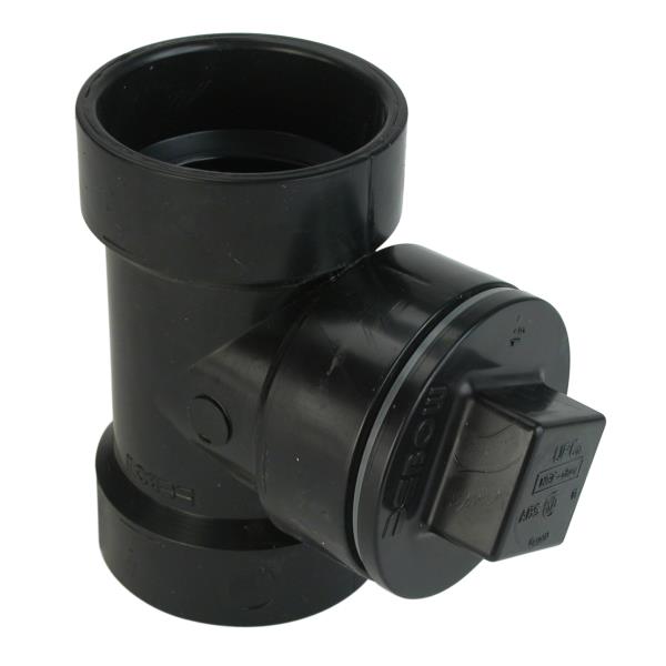 ABS CLEANOUT TEE 4-IN