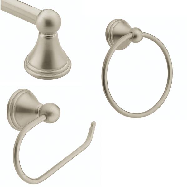 BATH KIT PRESTON NICKEL 3-PC
