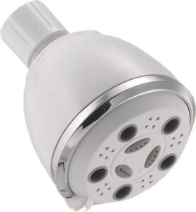 SHOWER HEAD 3 SETTING WHITE/CHROME