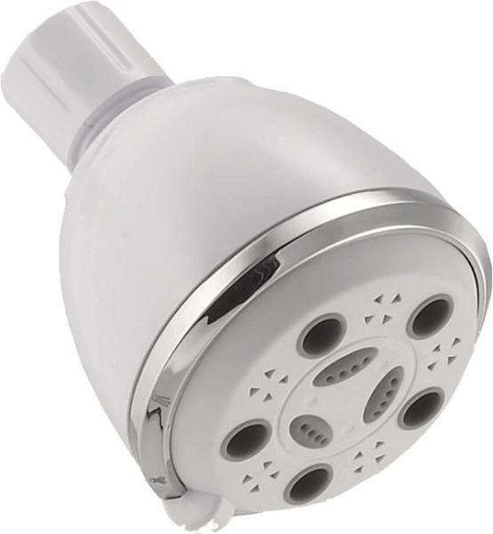 SHOWER HEAD 3 SETTING WHITE/CHROME