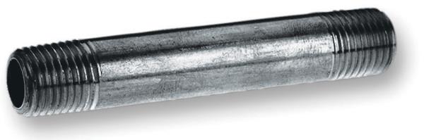 Black Steel Nipple 3/8-In x Close