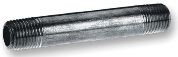 BLACK STEEL NIPPLE 3/8 X 4-IN