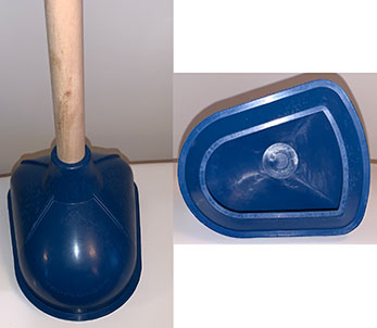 TRI-PLUNGER TOILET PLUNGER