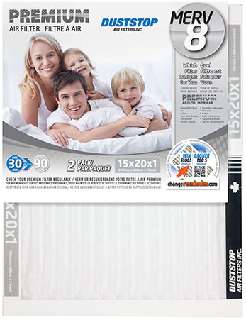 FURNACE FILTER MERV 8 15X20-IN 2PK