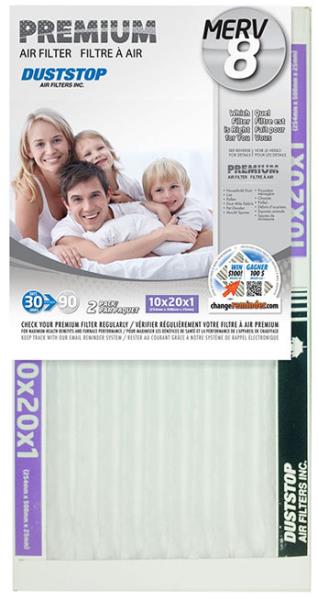 FURNACE FILTER MERV 8 10X20-IN 2PK