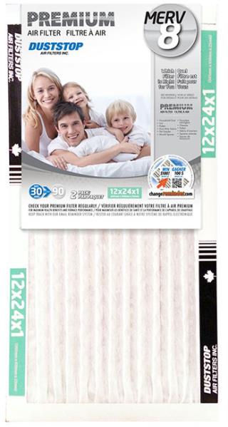 FURNACE FILTER MERV 8 12X24-IN 2PK
