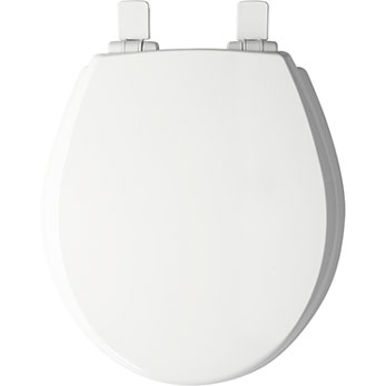 WOOD TOILET SEAT ROUND WHITE
