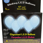 BLINKING LED BALLOON 12-IN BLUE 5PK