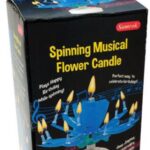 SPINNING FLOWER CANDLE PINK