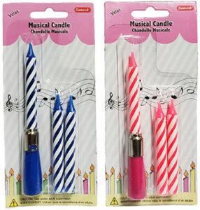MUSICAL CANDLE WITH 2 REFILLS