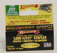 STAPLES STEEL JT21 1/4-IN 1000 PACK