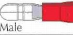 BULLET CONNECTOR MALE RED