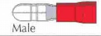 BULLET CONNECTOR MALE RED