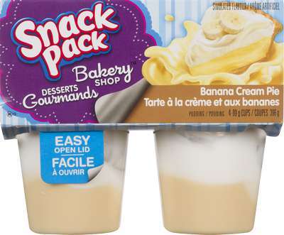 SNACK PACK BANANA CREAM 4X99GR