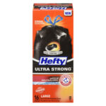 HEFTY ULTRA STG BLK LRG   100LIT