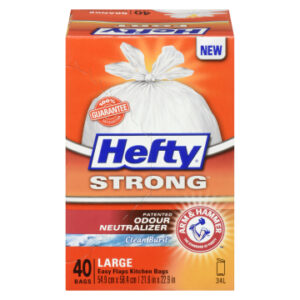HEFTY STG KIT LRG WHT EZ FLAP 34LT