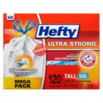 HEFTY ULTRA STG WHT TALL  50LIT
