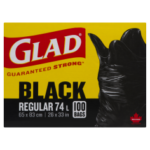GLAD GARB BLK REG 74L