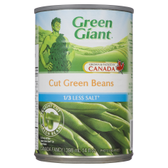 G/G CUT GREEN BEANS 1/3 LESS SALT