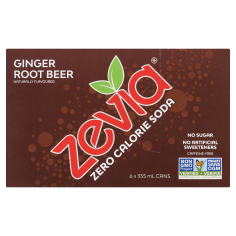 ZEVIA GINGER ROOT BEER 6X355ML