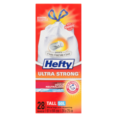 HEFTY ULTRA STG KIT WHT 50LIT