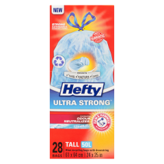 HEFTY ULTRA STG BL TALL 50LIT