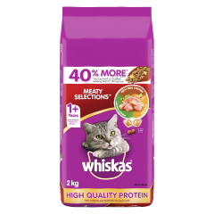 WHISKAS DRY CAT FD MEATY ORIG