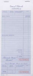 GUEST CHK PAD A SINGLE PG