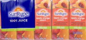 S/RYPE APPLE/ORGE/PEACH 200ML JCE