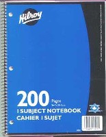 NOTEBOOK 1 SUBJECT 11.5X8 200 PAGE
