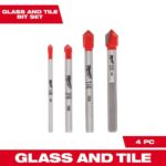 Glass and Tile Bit Set 4 Piece — 4 Count