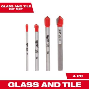 Glass and Tile Bit Set 4 Piece — 4 Count